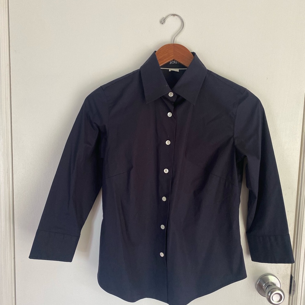 J. Crew Men's Dark Blue Dress Shirt